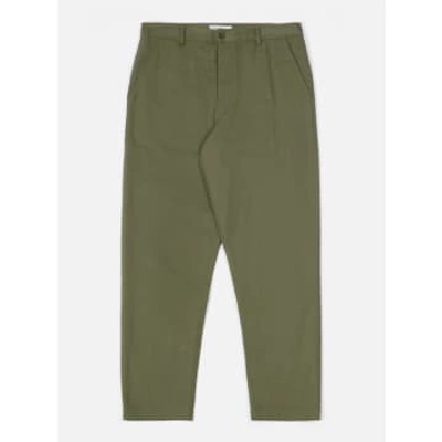 Universal Works Military Chino In Light Olive Twill In Green