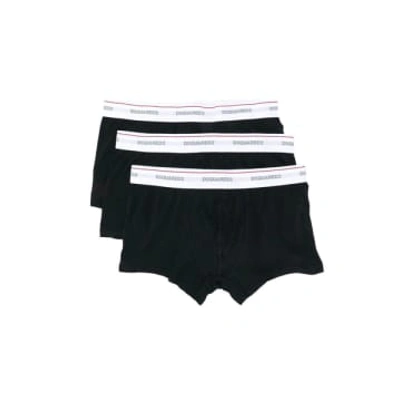 Dsquared2 Cotton Boxer In Black