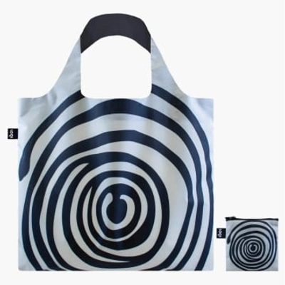 Loqi Black Louise Bourgeois Spirals Printed Recycled Bag