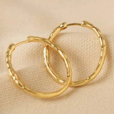 Lisa Angel Textured Hoop Earrings Gold