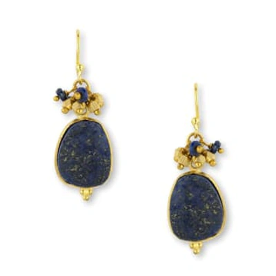 Ashiana Willow Earrings Gold, Lapis Lazuli
