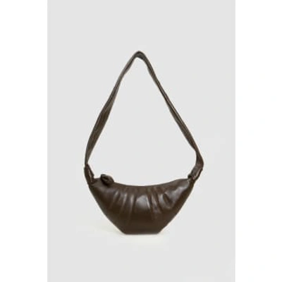 Lemaire Small Croissant Bag Dark Tabacco In Brown