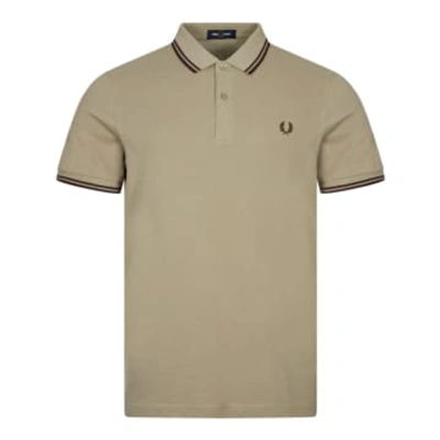 Fred Perry Twin Tipped Polo Shirt In Grey