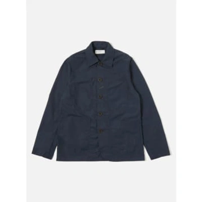 Universal Works Bakers Jacket In Navy Recycled Poly Tech In Blue