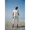 BEAUMONT ORGANIC VANORA-MAY LINEN TROUSERS IN STONE