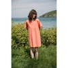 BEAUMONT ORGANIC LOIS-SUE ORGANIC COTTON DRESS IN CORAL AND APRICOT
