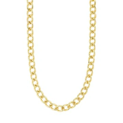 Pilgrim Charm Recycled Curb Necklace Gold-plated
