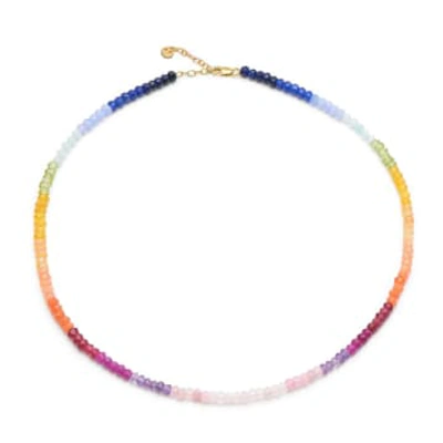 Rachel Jackson Rainbow Logo-charm Necklace In Multicolour