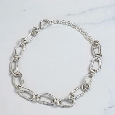 Wild Nora Dahlia Necklace | Silver In Metallic