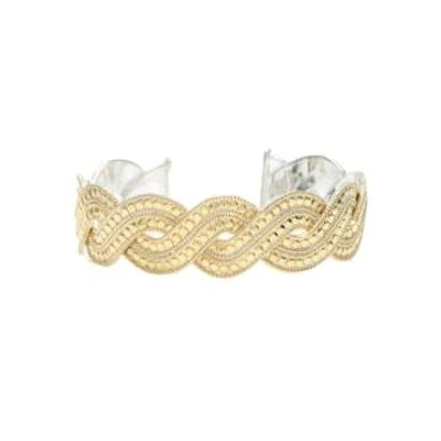 Anna Beck Skinny Woven Cuff In Gold