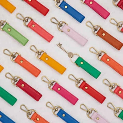 Paper High Recycled Leather Keyring With Hook In Multi