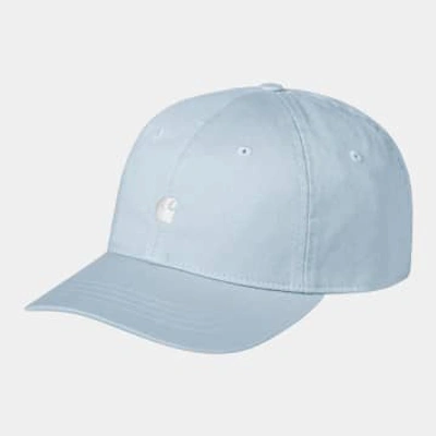 Carhartt Casquette Madison Logo Frosted Blue / White