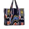 BEHOTRIBE  &  NEKEWLAM TOTE BAG OVER SIZED QUILTED COTTON IKAT