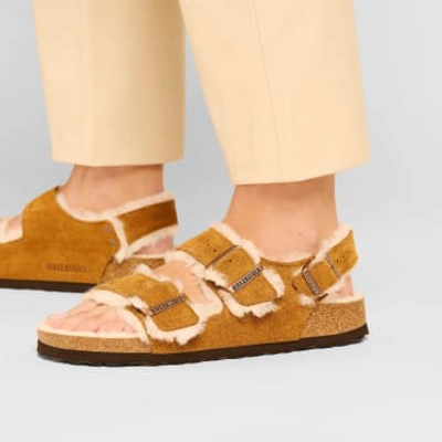 Birkenstock Milano Shearling-lined Suede Sandals