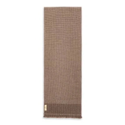 Burrows And Hare Cashmere & Merino Wool Scarf In Brown