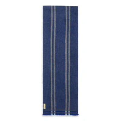 Burrows And Hare Cashmere & Merino Wool Scarf In Blue