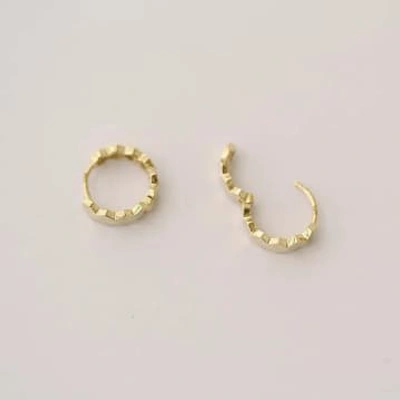 Made The Edit Honeycomb Gold Hoops 9k Solid Gold
