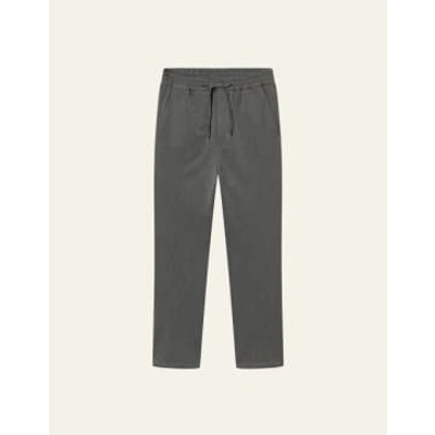 Les Deux Pantalon Como Tapered Drawstring Grey Melange In Gray