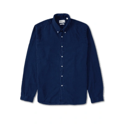 Oliver Spencer Brook Shirt Kildare Indigo Rinse In Blue