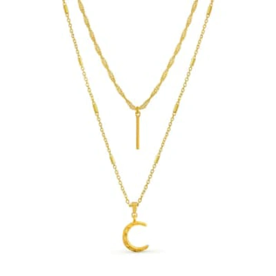 Formation Crescent Multi Necklace In Gold