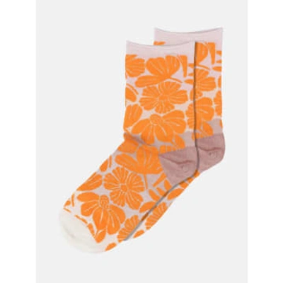 Mp Denmark Nicole Ankle Socks In Orange