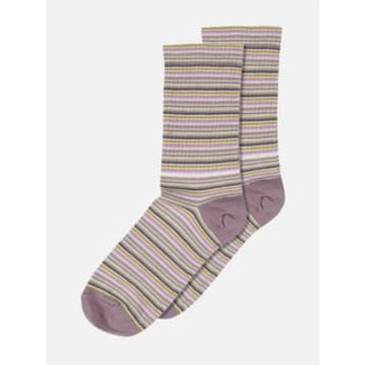 Mp Denmark Ada Ankle Socks In Purple