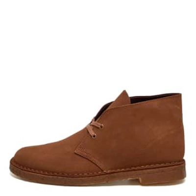 Clarks Originals Desert Boot Suede Lace-up Shoes In Cola Suede