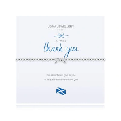 Joma Jewellery A Wee 'thank You' Scottish Bracelet In White