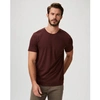 PAIGE CASH CREW NECK T-SHIRT IN DEEP AUBERGINE M689E12-B195