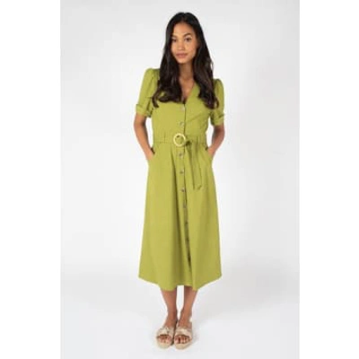Traffic People Bacall Dress-olive-rur12596029 In Green