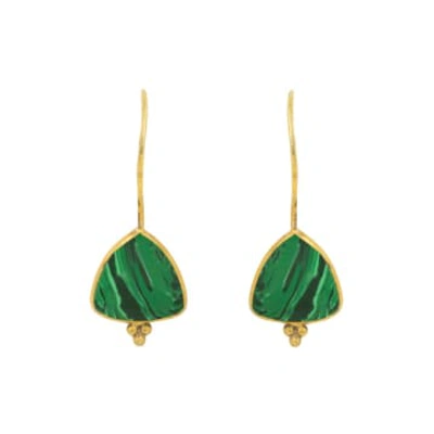 Ashiana London Lola Malachite Earrings In Green