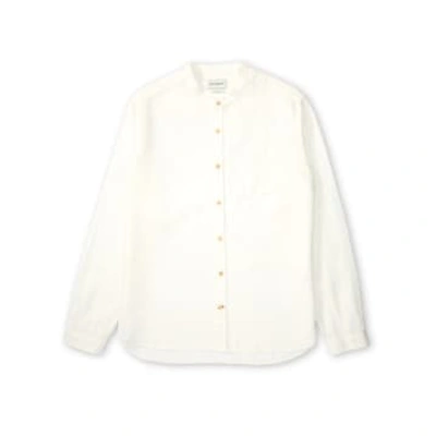 Oliver Spencer Grandad Shirt Haston Crem In White