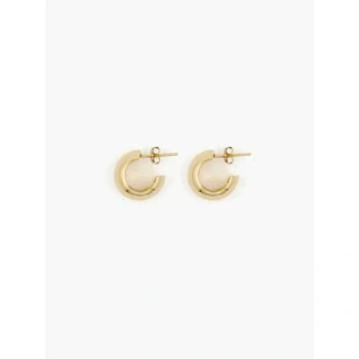 Ragbag Reflection Small Hoops In Gold