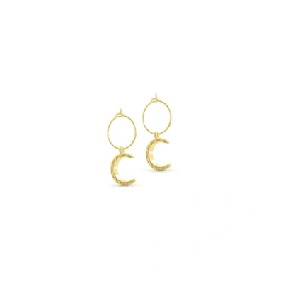 Formation Crescent Moon Hoops In Gold