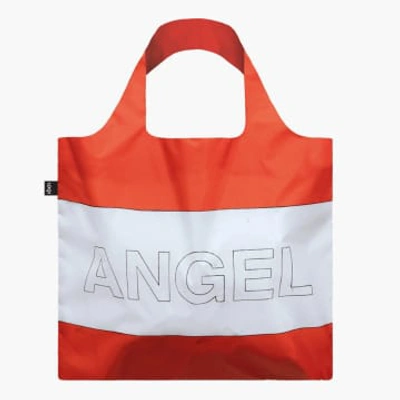 Loqi Angel And Demon Printed Recycle Bag In Burgundy