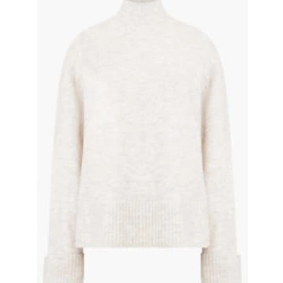 Great Plains Carice Knit High Neck Jumper In White