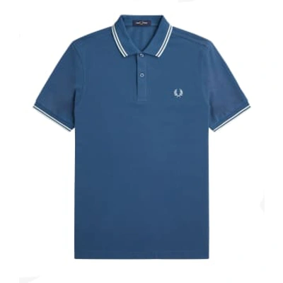 Fred Perry Twin Tipped Polo Shirt (midnight Blue/ecru/light Ice)