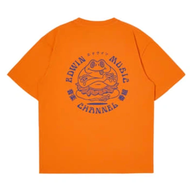 Edwin Music Channel Short-sleeved T-shirt (orange Tiger)