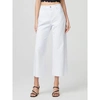 Paige Anessa Raw Hem Jeans Crisp White In White