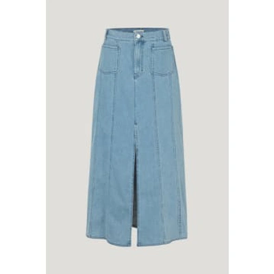 Baum Und Pferdgarten Sabire Midi Denim Skirt In Blue