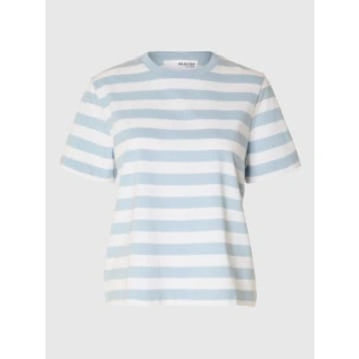Selected Femme Ss Essential Tee Cashmere Blue