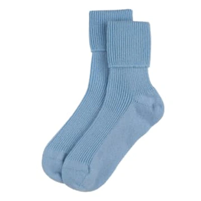 Rosie Sugden Powder Blue Cashmere Socks