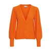 ICHI DUSTY CARDIGAN PERSIMMON ORANGE