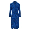 SOAKED IN LUXURY BLUE ANIMAL PRINT INA SHIRT DRESS