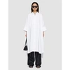 Joseph Dania Midi Dress With Button Placket And Side Slits In White