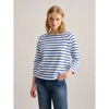 BELLEROSE - MAOW STRIPE T WITH BUTTON BACK