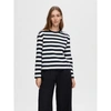 SELECTED FEMME LONG SLEEVED STRIPED BOXY TEE