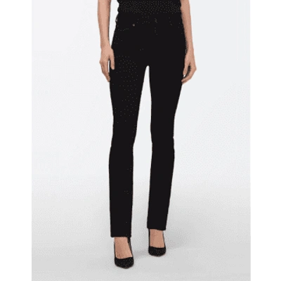 7 For All Mankind Kimmie Straight Jeans Bair Eco Rinsed Black