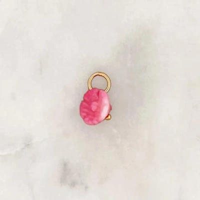 Anorak Bynouck Pink Flower Charm Gold Plated