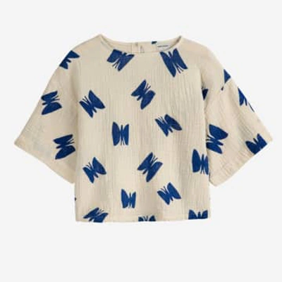 Bobo Choses Butterfly Cropped Blouse In White